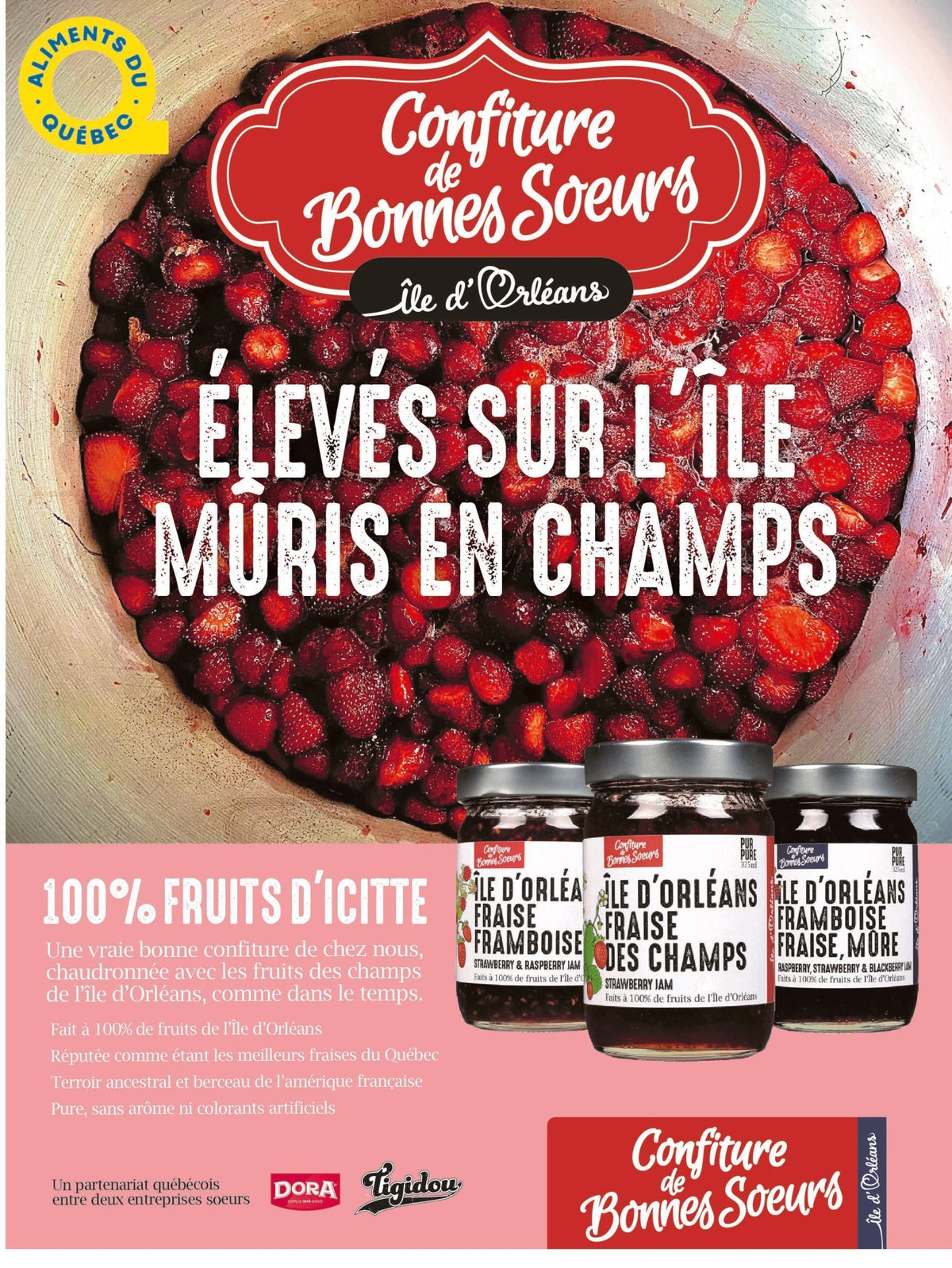 UNE CONFITURE 100 % FRUITS DE L’ÎLE D’ORLÉANS