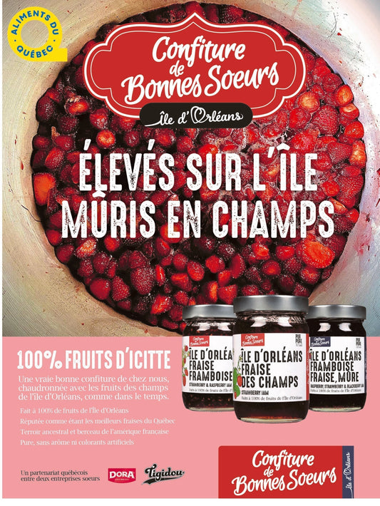 UNE CONFITURE 100 % FRUITS DE L’ÎLE D’ORLÉANS