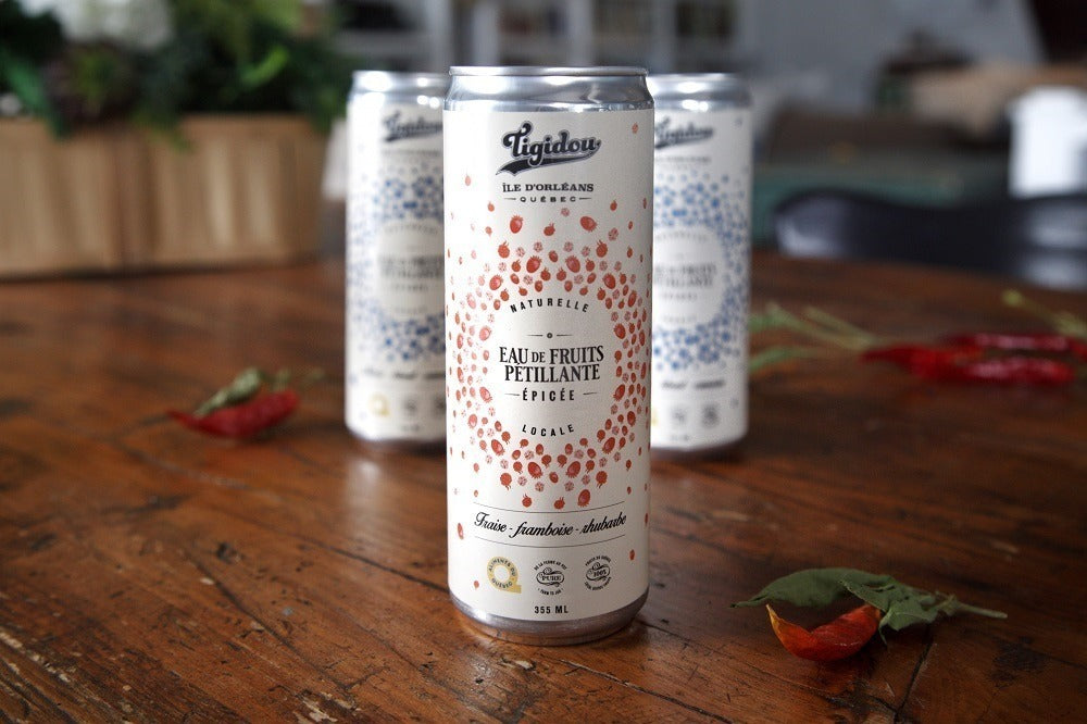 4 Pack - Eaux de fruits pétillantes épicées
