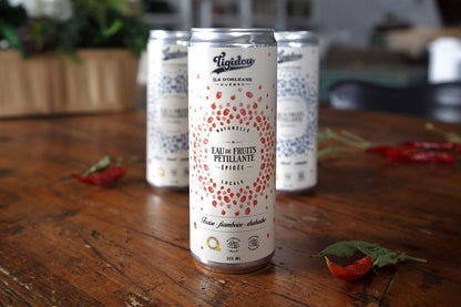 4 Pack - Eaux de fruits pétillantes épicées