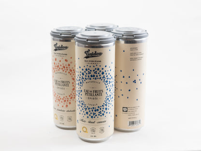 4 Pack - Eaux de fruits pétillantes épicées